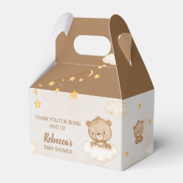 Caixinha De Lembrancinhas Urso Cinto Castanho Que Podemos Brindar Chá de fra