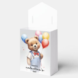 Caixinha De Lembrancinhas Urso de Aquarela de Cubo dia de os namorados com B