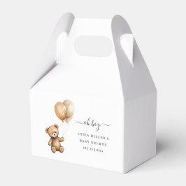 Caixinha De Lembrancinhas Urso de pelúcia Balões chá de fraldas Sexo neutro
