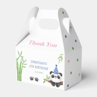 Caixinha De Lembrancinhas Urso Panda Bambu Verde Aniversário Infantil