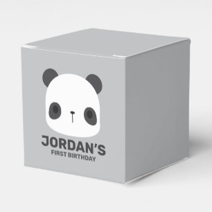 Caixinha De Lembrancinhas Urso Panda Bonito com Nome Personalizado