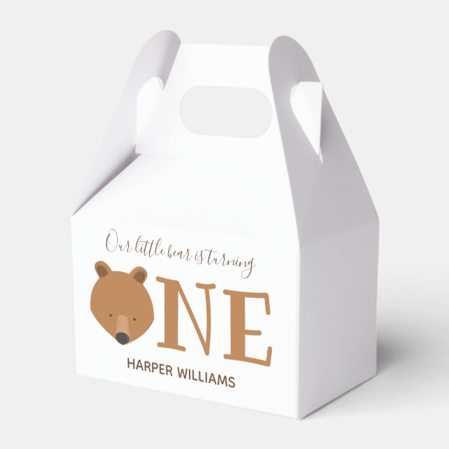 Caixinha De Lembrancinhas Urso Transformando Um Animal Grito Primeiro Aniver (Frente)