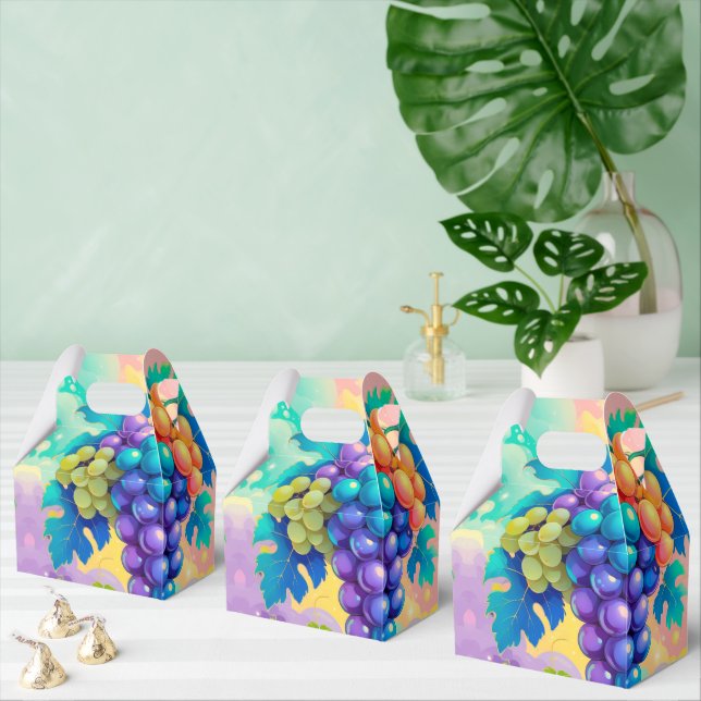 Caixinha De Lembrancinhas Uvas coloridas (Múltiplo)