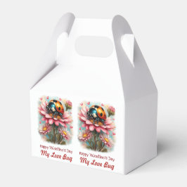 Caixinha De Lembrancinhas Valentine Love Bug on Blossoms Rose