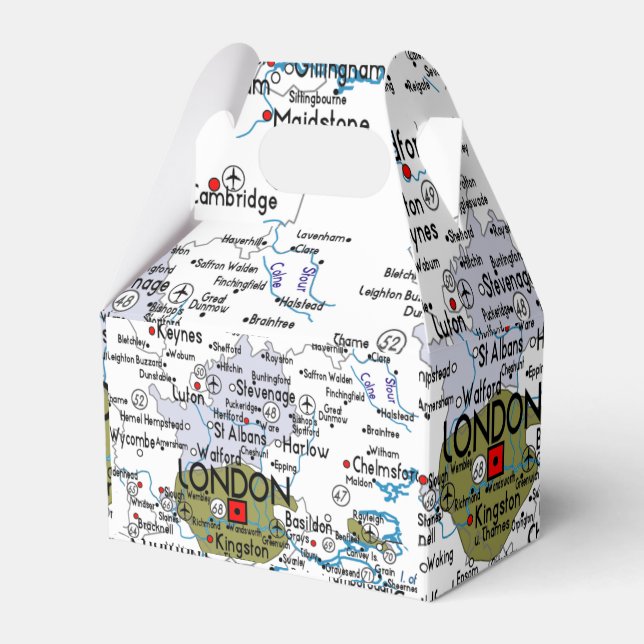 Caixinha De Lembrancinhas Vamos para Londres (Frente)