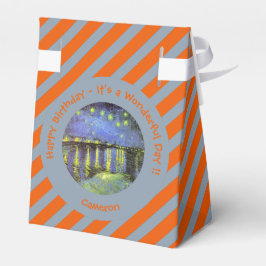 Caixinha De Lembrancinhas Van Gogh Starry Night sobre os itens do partido Rh