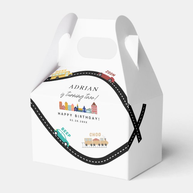 Caixinha De Lembrancinhas Veículos de Transporte Urbano Caminhão Segundo Ani (Frente)