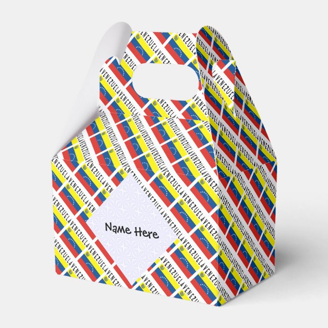 Caixinha De Lembrancinhas Venezuela e Sinalizador venezuelano são personaliz (Frente)