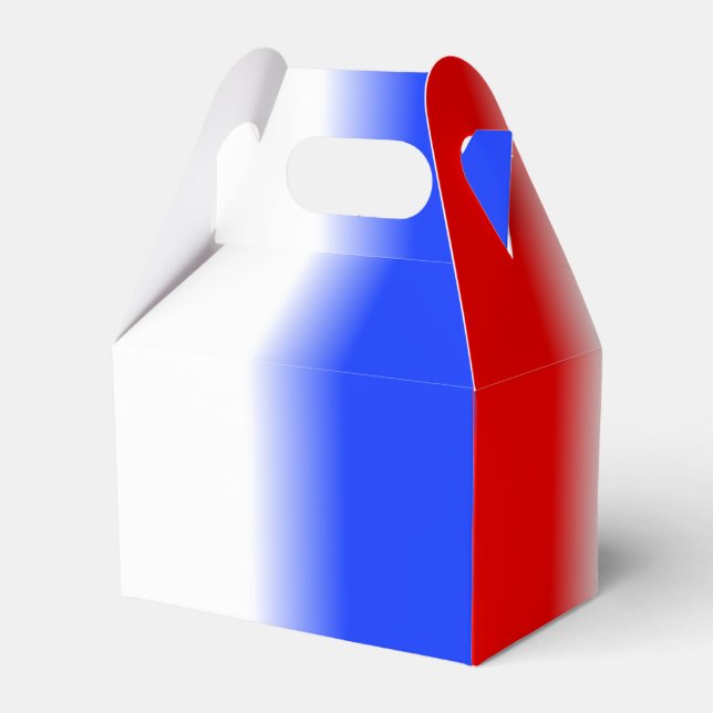 Caixinha De Lembrancinhas Vermelho Branco e Azul (Frente)