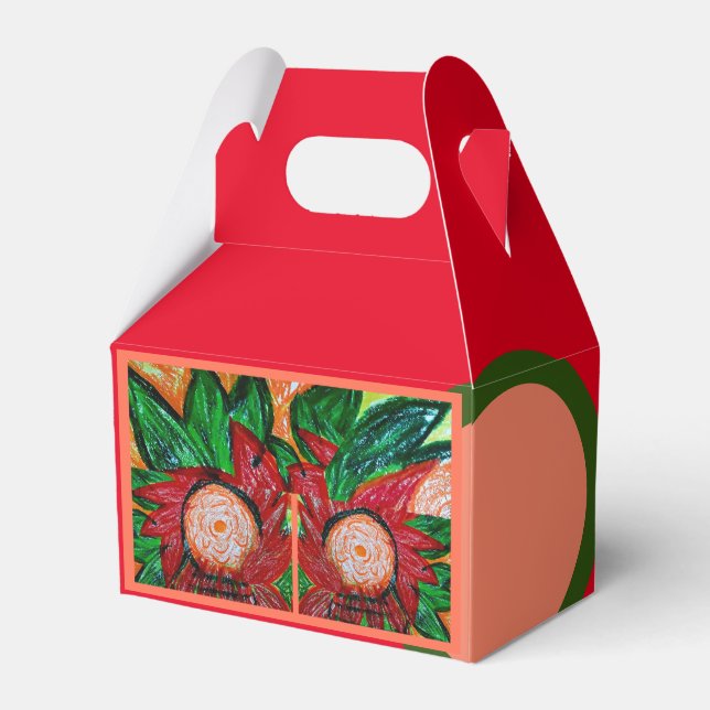 Caixinha De Lembrancinhas Vermelho indonésio (Frente)