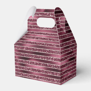 Caixinha De Lembrancinhas Vermelho Rosa Rosa Rosa Rosa Dourada, Brilhante