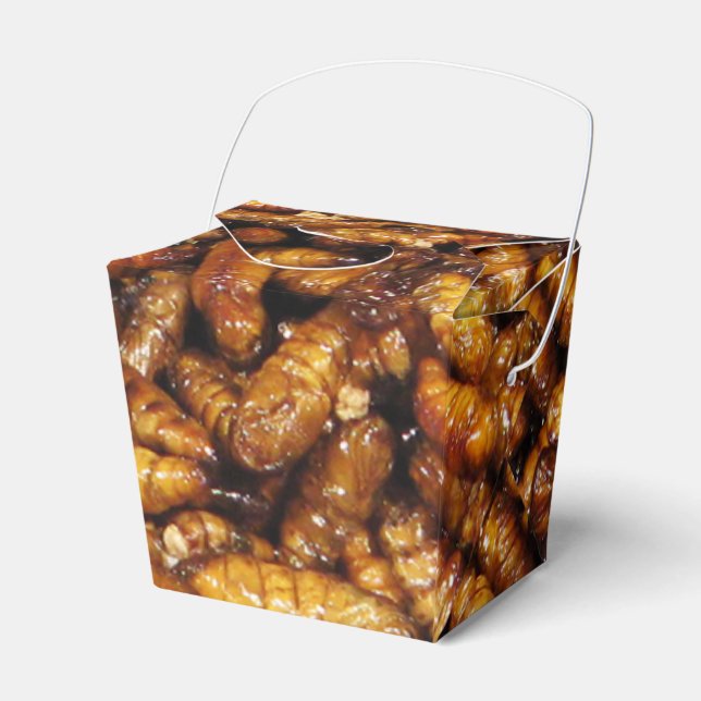 Caixinha De Lembrancinhas Vermes de Seda Secos... Comida da Rua Tailandesa (Frente)