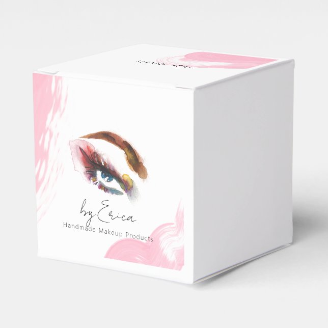 Caixinha De Lembrancinhas Vesfarrapo Olho Bruto Rosa Rosa Muito Obrigado QR (Frente)