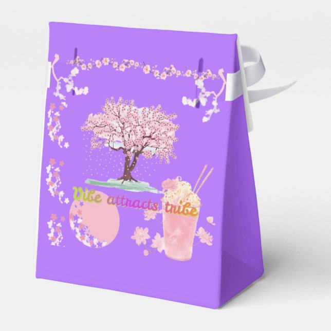 Caixinha De Lembrancinhas Vibe Attracts Tribe pale purple (Verso)
