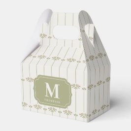 Caixinha De Lembrancinhas Victorian Botanical Traditional Stripes