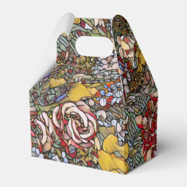 Caixinha De Lembrancinhas Vidro Arrefecido Floral Botânico