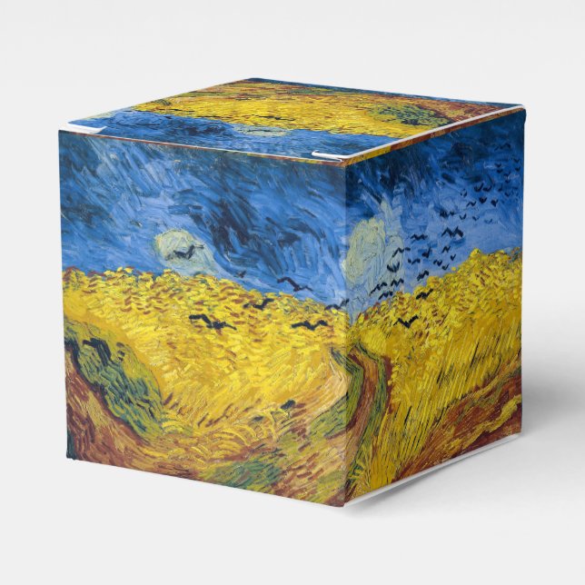 Caixinha De Lembrancinhas Vincent van Gogh - Wheatfield com Crows (Frente)