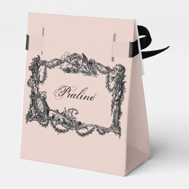 Caixinha De Lembrancinhas Vintage - Baroque Praliné - bombons (Verso)