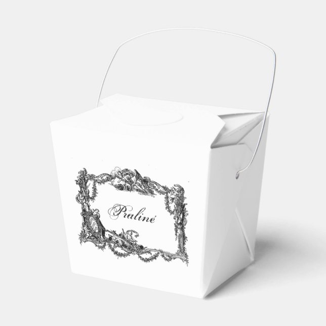 Caixinha De Lembrancinhas Vintage - Baroque Shabby - chic - Praliné (Frente)