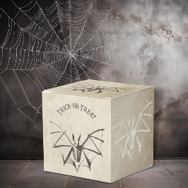Caixinha De Lembrancinhas Vintage Bat Halloween Esqueletal