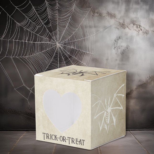 Caixinha De Lembrancinhas Vintage Bat Halloween Esqueletal (Criador carregado)