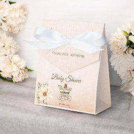 Caixinha De Lembrancinhas Vintage Beige Classic Gênero Chá de fraldas neutro
