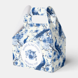 Caixinha De Lembrancinhas Vintage Blue Chinoiserie Casamento Peacock