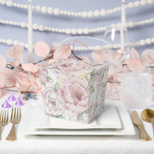 Vintage Champagne Peony Weding Box