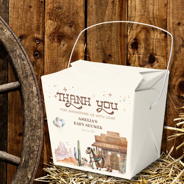 Caixinha De Lembrancinhas Vintage Cowboy Western Thank You (Criador carregado)