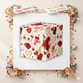 Caixinha De Lembrancinhas Vintage Cupid Floral Birthday Valentine