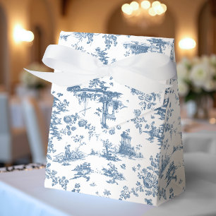 Caixinha De Lembrancinhas Vintage English Floral Toile de Jouy-Blue
