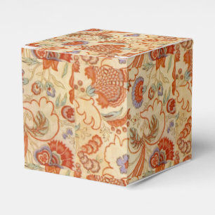 Caixinha De Lembrancinhas Vintage Floral Francês Chintz Antiquado Terracota