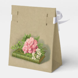 Caixinha De Lembrancinhas Vintage Floral Peony Book Elegante