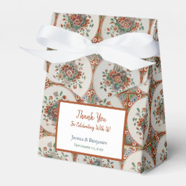 Caixinha De Lembrancinhas Vintage Floral Terracotta Azulejos Casamento de Pa