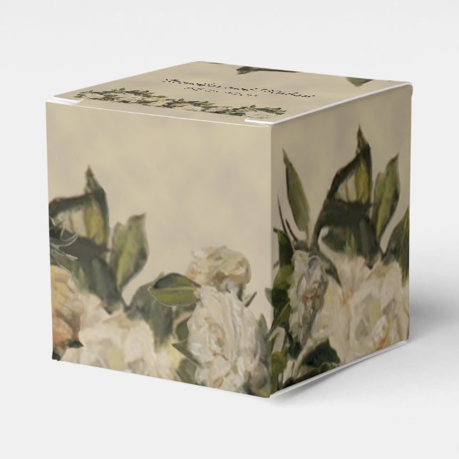 Caixinha De Lembrancinhas Vintage Gardenia Weding Box (Frente)