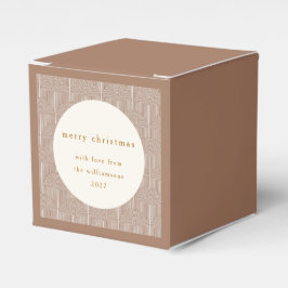 Caixinha De Lembrancinhas Vintage Groovy Linhas Geométricas, Natal Personali