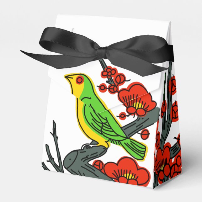 Caixinha De Lembrancinhas Vintage japonês Hanafuda art em favor box feb (Frente)