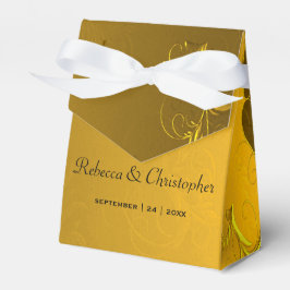 Caixinha De Lembrancinhas Vintage Ouro Elegance Wedding