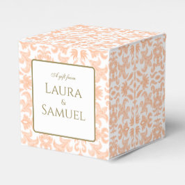 Caixinha De Lembrancinhas Vintage Peach Pattern Weding Box