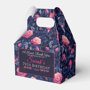 Caixinha De Lembrancinhas Vintage Rosa Birthday Favor Box Para Adolescente A