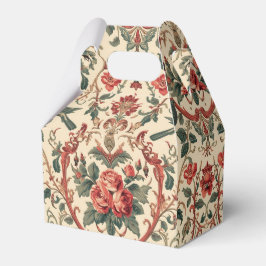 Caixinha De Lembrancinhas Vintage Rose & Bird Pattern Romantic Art Nouveau