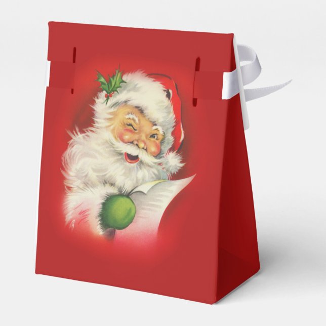 Caixinha De Lembrancinhas Vintage Santa Claus Natal (Verso)