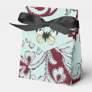 Caixinha De Lembrancinhas Vintage Shabby-Chic Renda e Borboleta