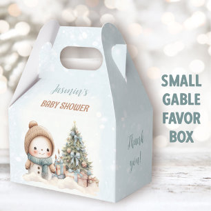 Caixinha De Lembrancinhas Vintage Snowman Chá de fraldas Small