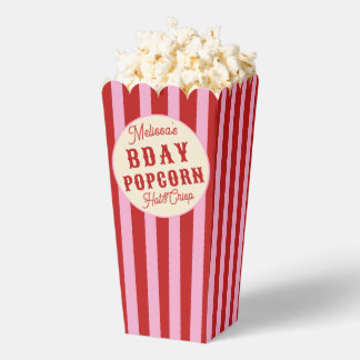 Caixinha De Lembrancinhas Vintage Special Event Movie Birthday Popcorn Pink