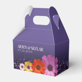 Caixinha De Lembrancinhas Visitas Elegantes com Casamento com Glitter Roxo