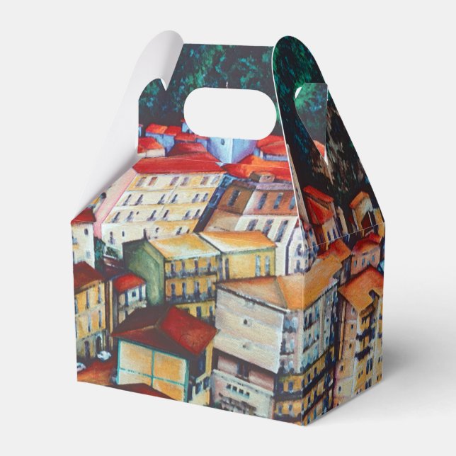 Caixinha De Lembrancinhas Vista de San Chirico, Itália (Frente)