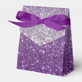 Caixinha De Lembrancinhas Visual de Brilho Roxo Ombre