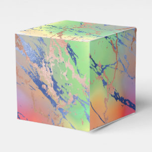 Caixinha De Lembrancinhas Vivid Marble Coloração d'água do Pastel a Neg