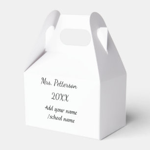 Caixinha De Lembrancinhas Voltar à escola adicionar nome do professor nome a